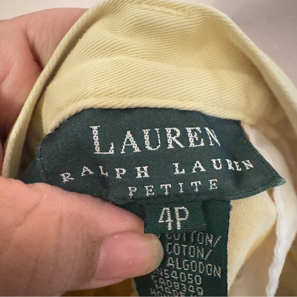 Lauren Ralph Lauren Petite Bermuda Shorts Light Yellow Women Size 4P - Picture 8 of 9